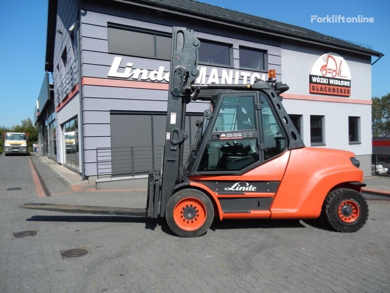 carrello elevatore diesel Linde H80D-02/1100 Triplex , side shift Kaup